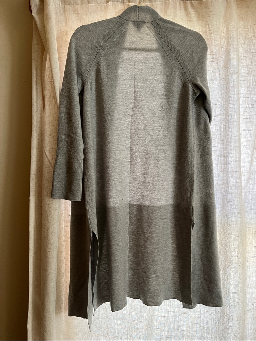 Talbots grey  Open-Front Long Cardigan - Picture 3 of 4